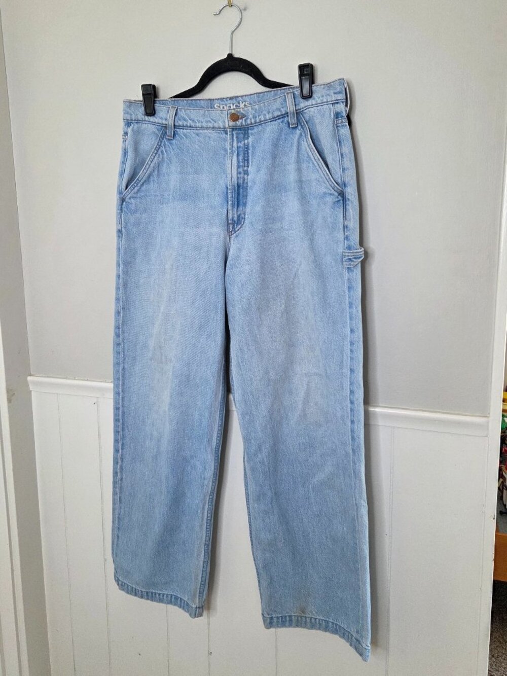 MOTHER Snacks Fun Dip Utility Puddle Jeans